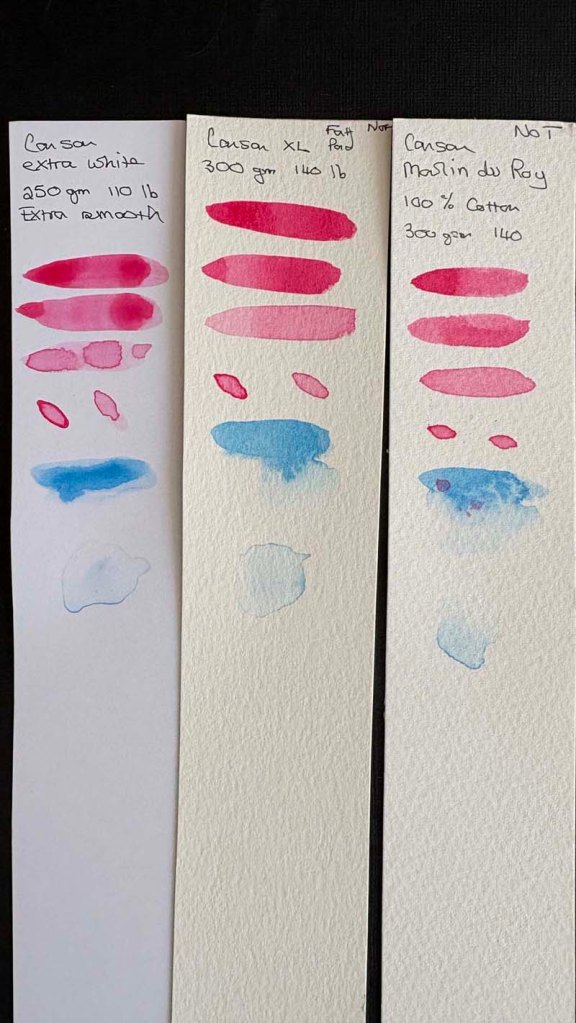 watercolour paper comparison