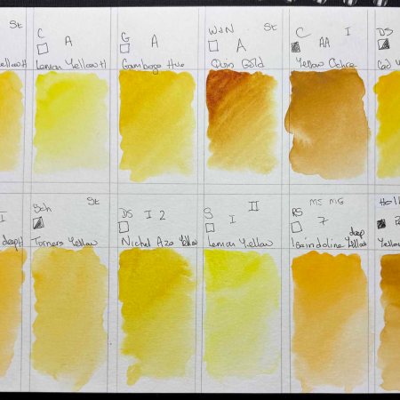 Yellow and Orange swatches