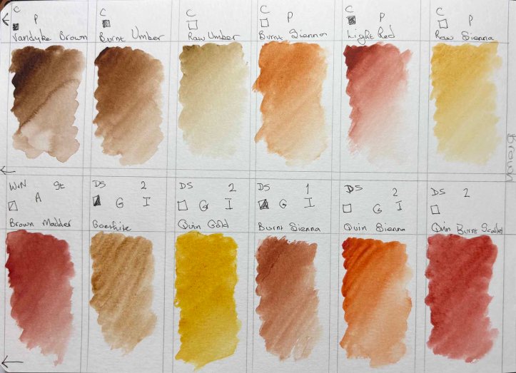 Brown swatches